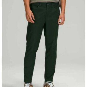 Lululemon ABC Slim Fit Mens Dark Green Stretch Jeans Casual Office Wear